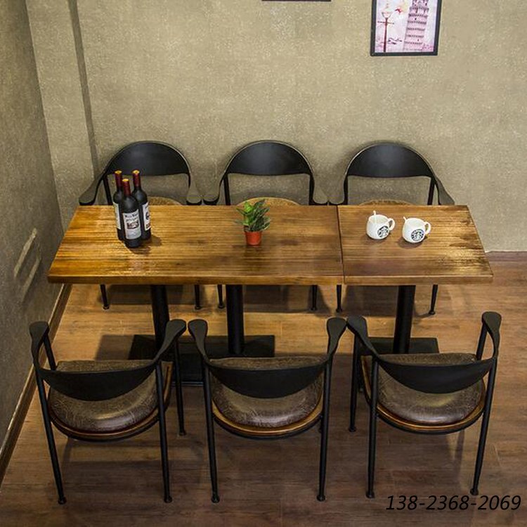 做舊復(fù)古餐桌椅，休閑桌